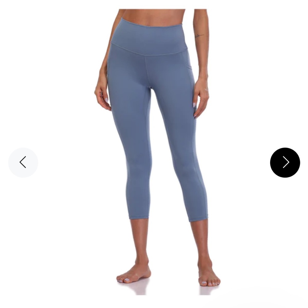 Colorfulkoala Capri leggings lilac steel blue color